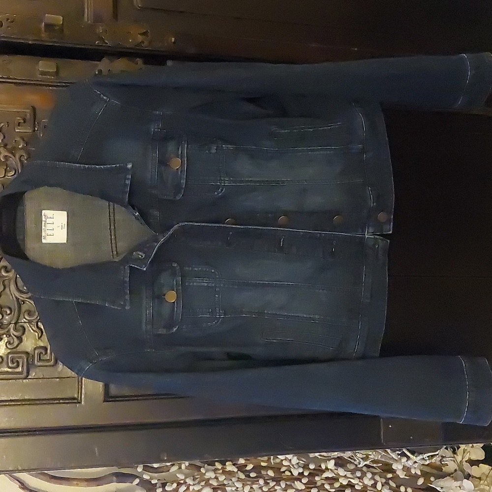 Elle denim dark wash jacket